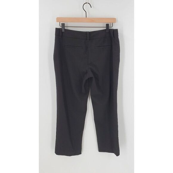 New York & Company Crop Pants Womens Size 4 Stretch Straight Mid Rise Black - Picture 4 of 9